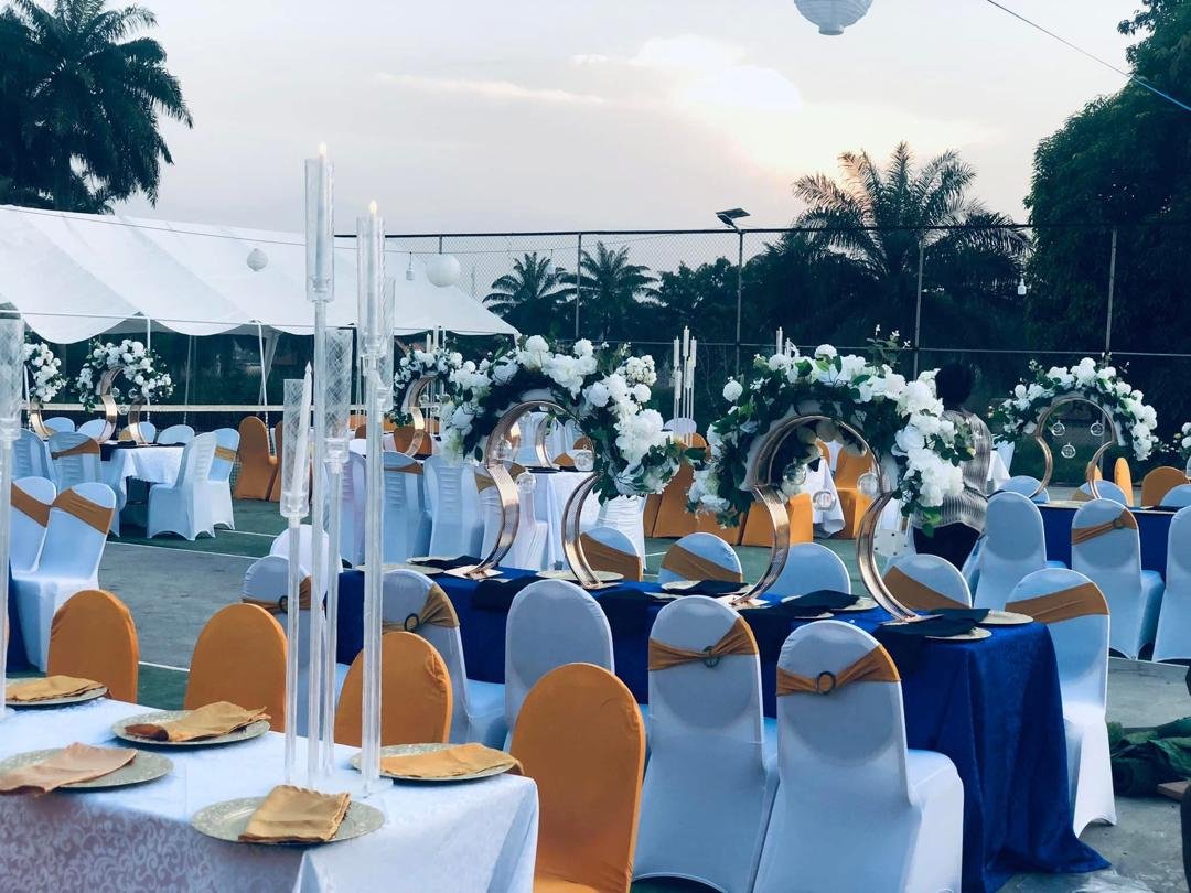 Catering setup for a corporate event