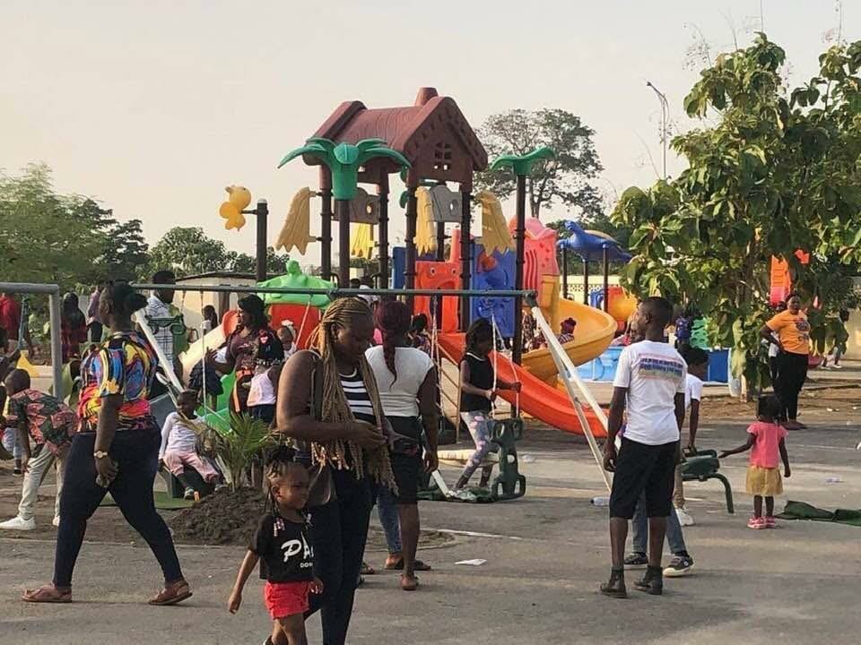 Birthday party setup at Marie's Kids Zone